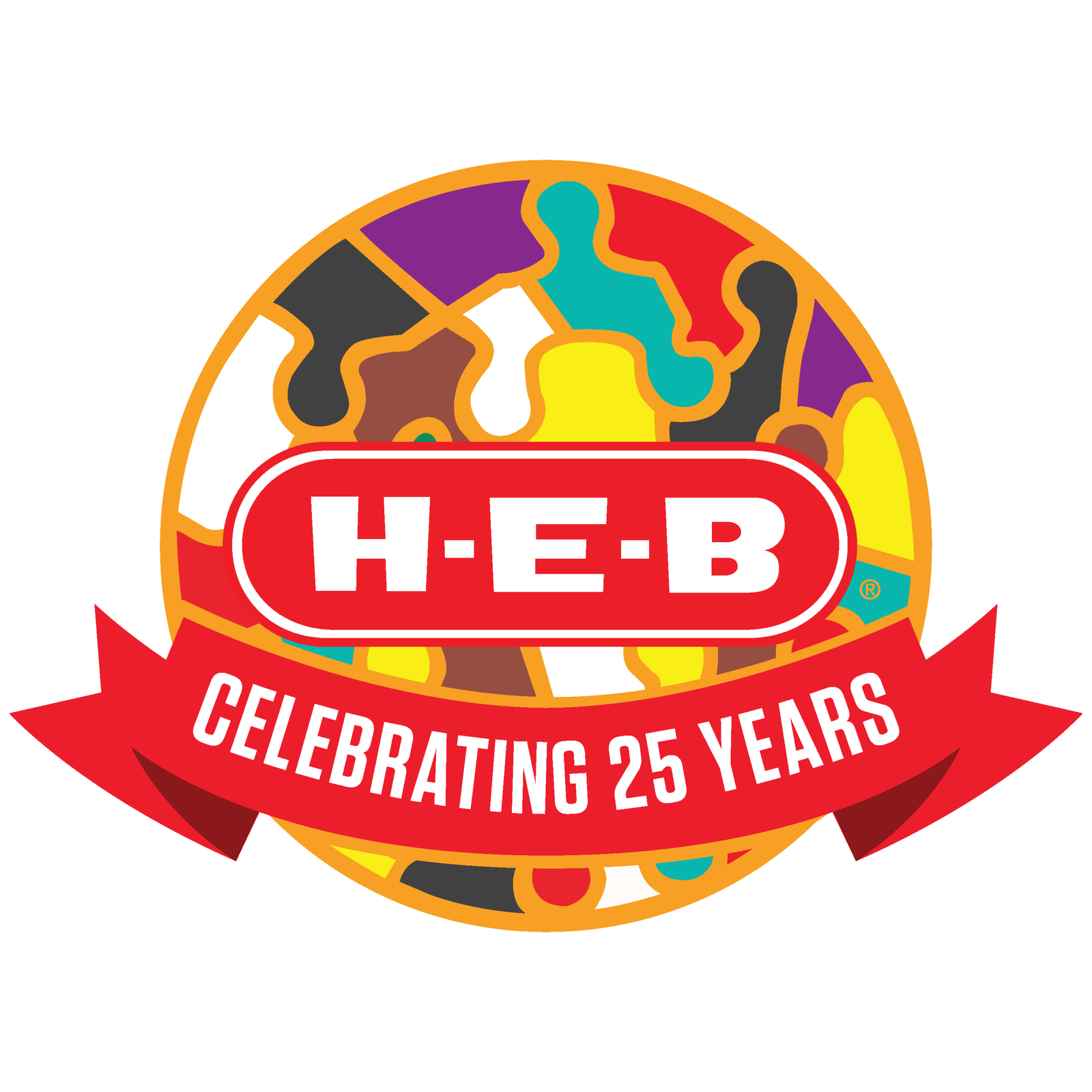 Copy of 14 x 14 Banner Snipe - HEB 25 Years Logo